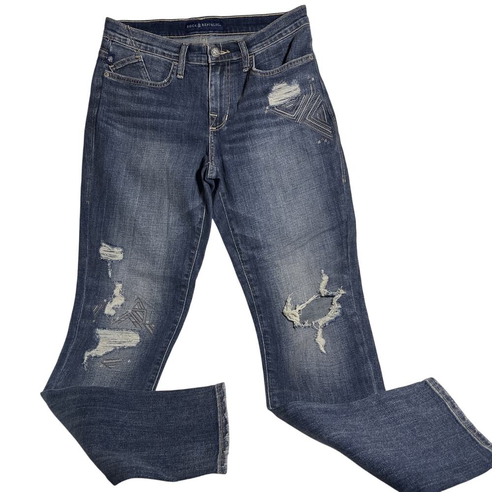 Rock & Republic Berlin Jeans Women’s Sz 6M Distressed